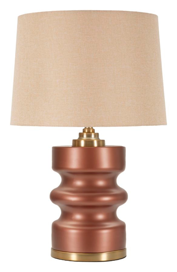 Glam Bordlampe Guldfarve Glas Metal Stof 36x5x56