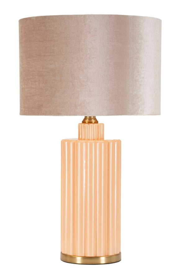Glam Bordlampe Guldfarve Glas Metal Stof 40x5 69x5