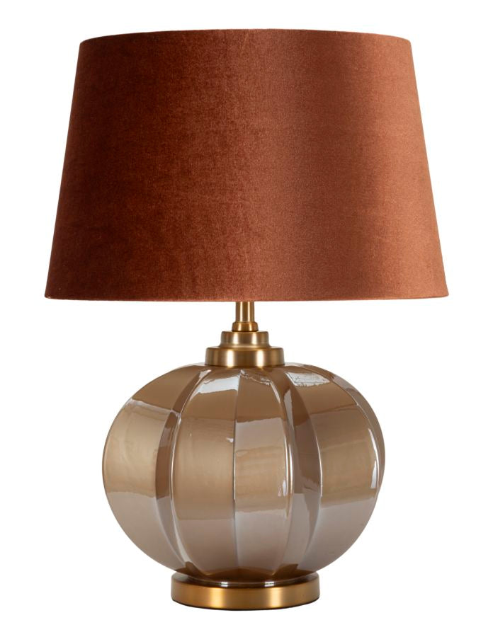 Glam Bordlampe Guldfarve Glas Metal Stof 40x5x57