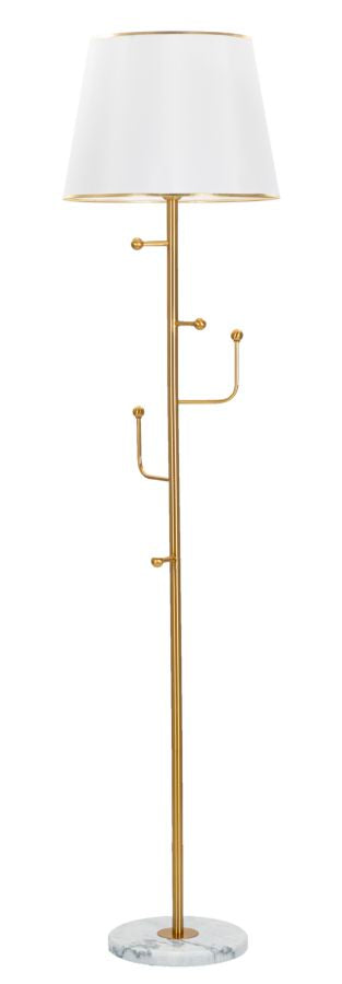 Glam Bordlampe Guldfarve Metal Stof