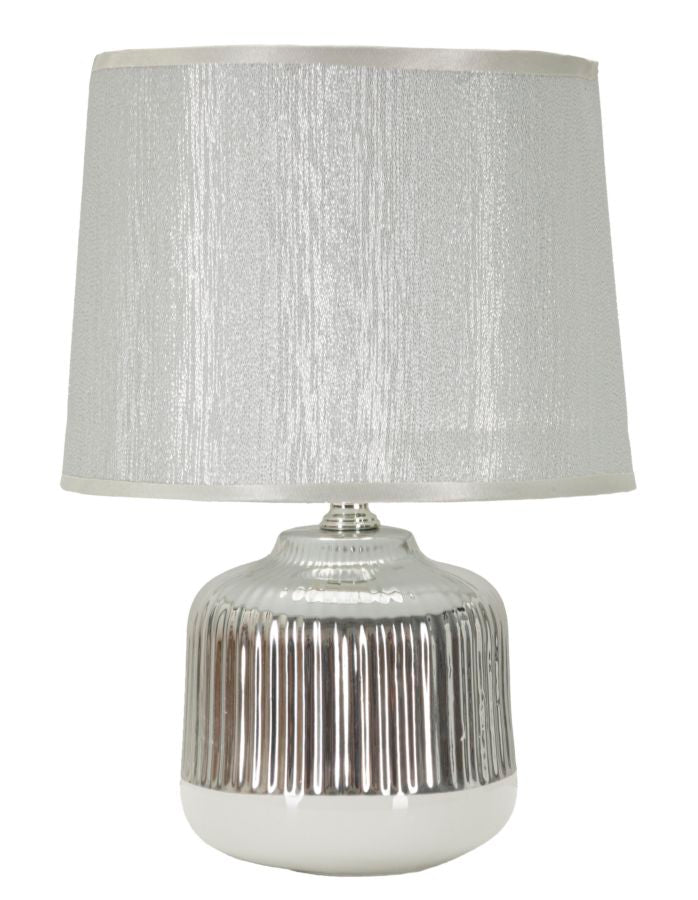 Glam Bordlampe Keramik Jern Stof 20x29