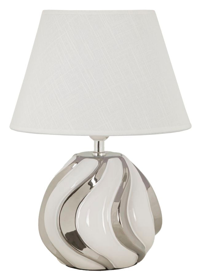 Glam Bordlampe Keramik Jern Stof 30x42