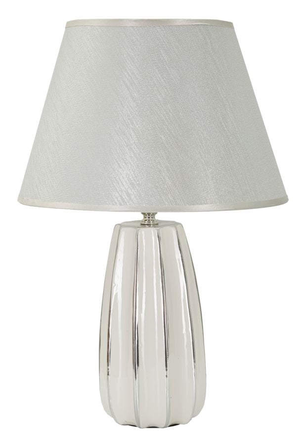 Glam Bordlampe Keramik Jern Stof 30x45
