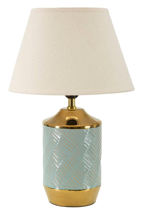 Glam Bordlampe Keramik Jern Stof 30x47