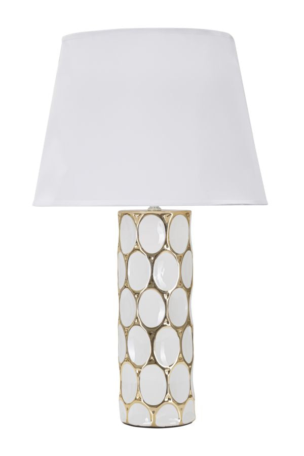 Glam Bordlampe Keramik Jern Stof 34x5x56