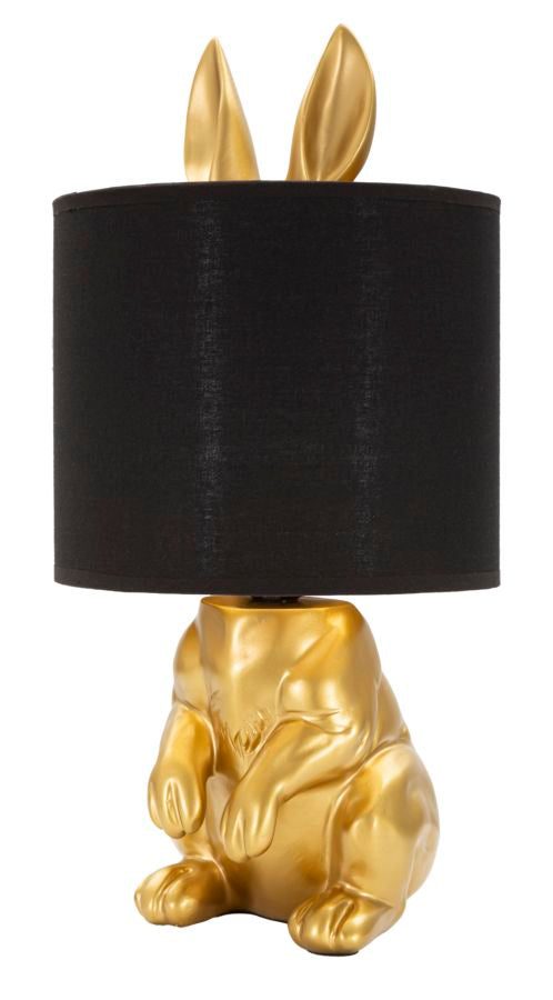 Glam Bordlampe Polyresin Metal Stof 20x43