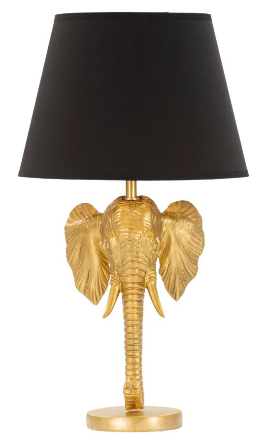 Glam Bordlampe Polyresin Metal Stof 32x59