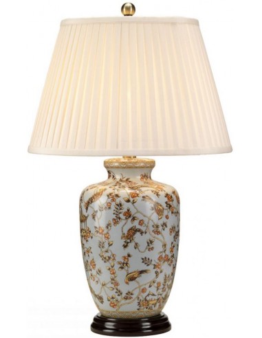 Gold Birds Bordlampe Porcelæn Polyester H65 E27 Lyseblå Orange Creme
