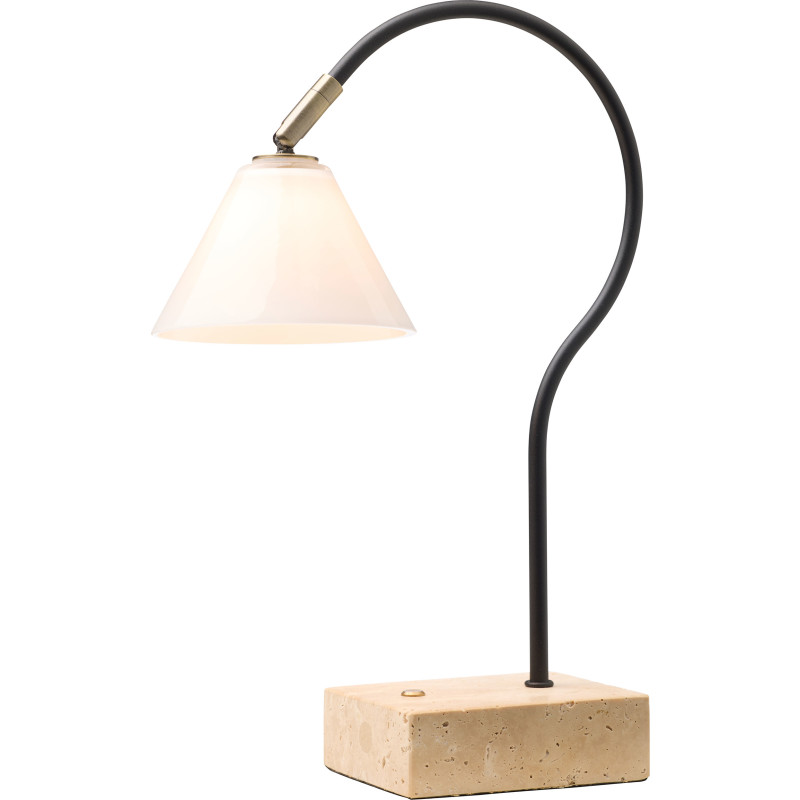 Halo Design Question Genopladelig Bordlampe Sort Messing