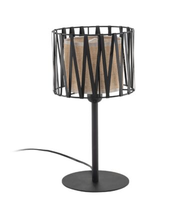 Harmony Bordlampe Natur Jute Sort Metal