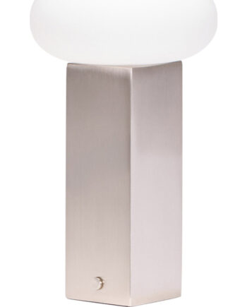 Hbsch Low Genopladelig Bordlampe Nikkel