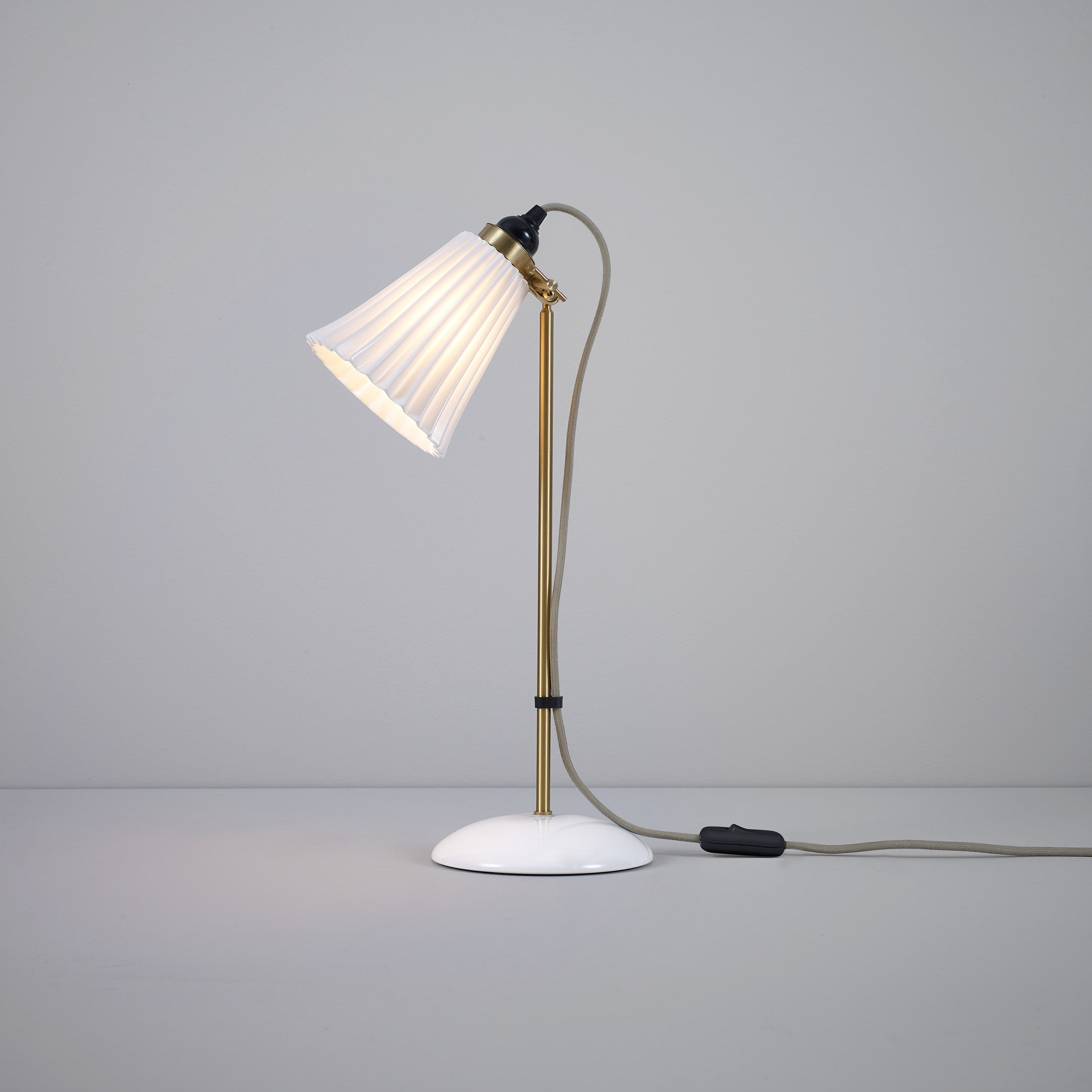 Hector Pleat Brass Tabel Bordlampe Original Btc