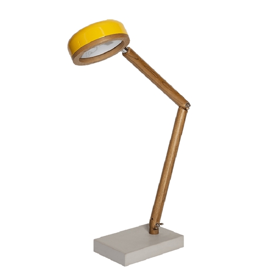 Hipp Bordlampe Ask Beton Copenhagen Gul