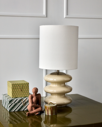 House Doctor Bordlampe Step Sand Råhvid