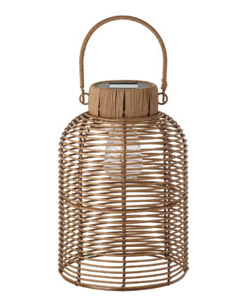House Nordic Brentford Udendørs Bordlampe Genopladelig Solcelle Brun Polyrattan
