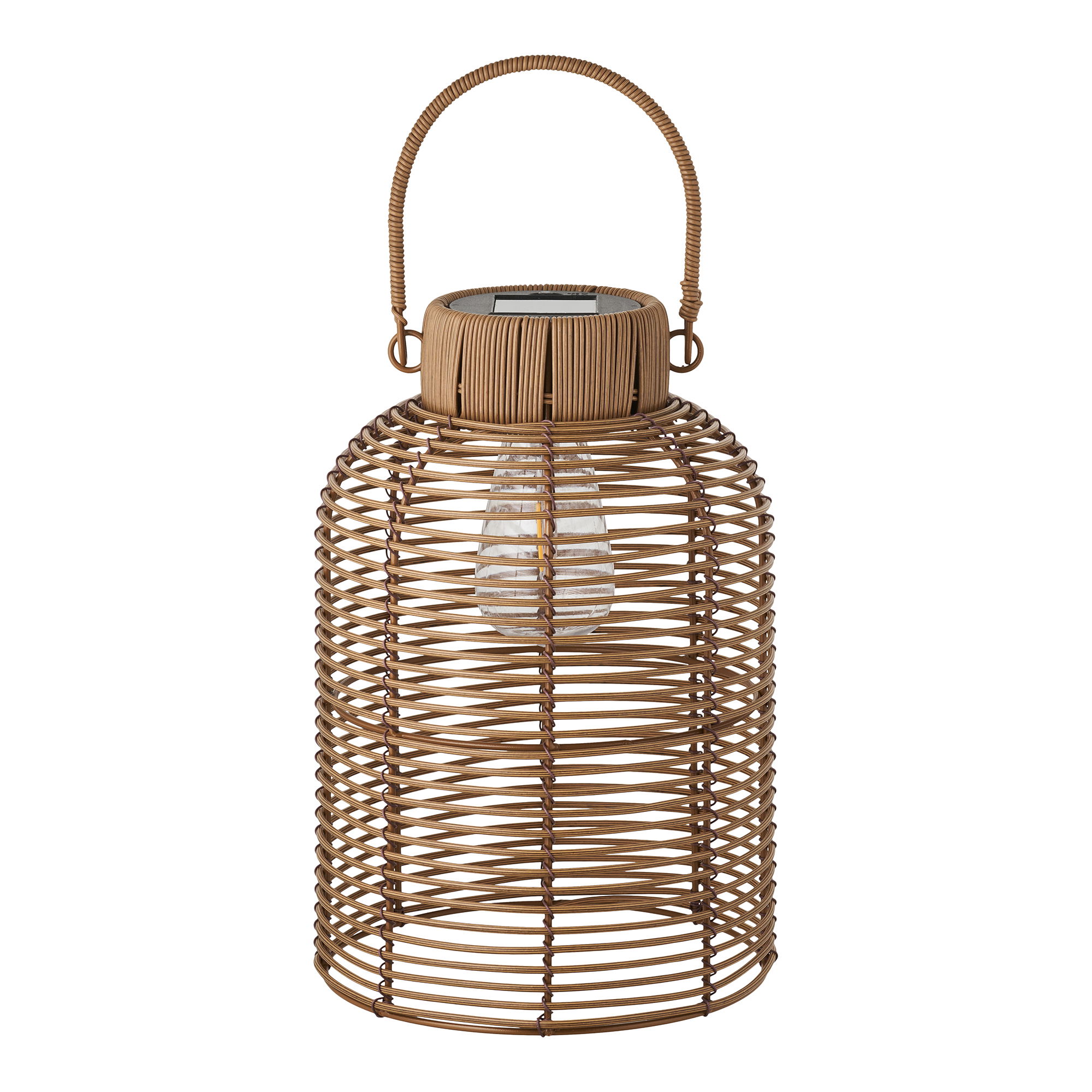 House Nordic Brentford Udendørs Bordlampe Genopladelig Solcelle Brun Polyrattan
