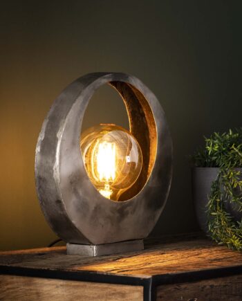 Hwy Bordlampe Patineret Metal Levering Uden Pære