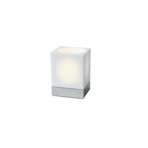 Ice Cube Bordlampe Fabbian Hvid Krystal Gu10 Max 50w