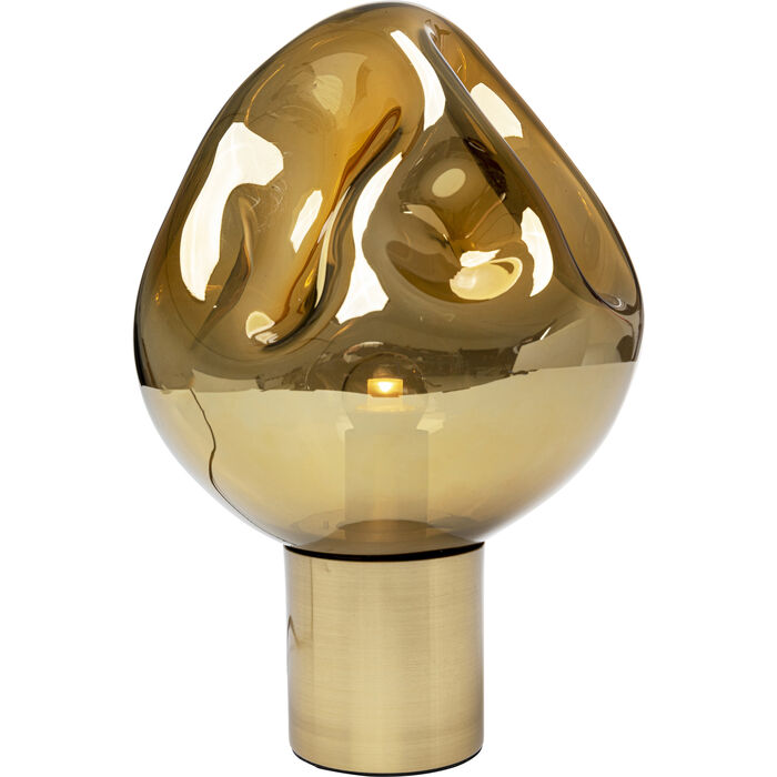 Kare Design Dough Bordlampe Rund Guld Glas Messing Stål :