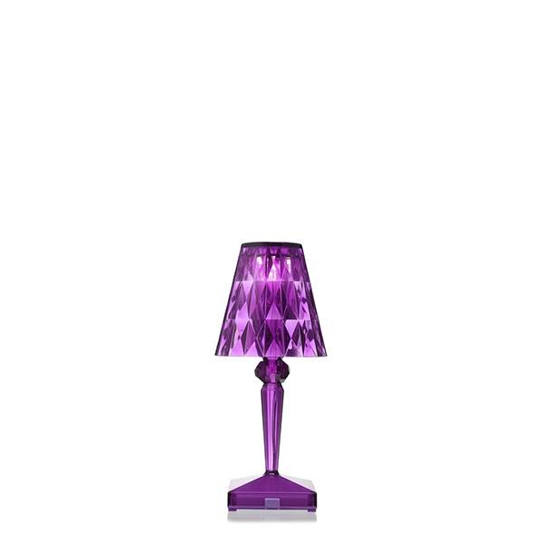 Kartell Battery Bordlampe Transparent Plum : Erling Christensen Møbler