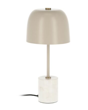 Kave Home Alish Bordlampe Beige Marmor Metal