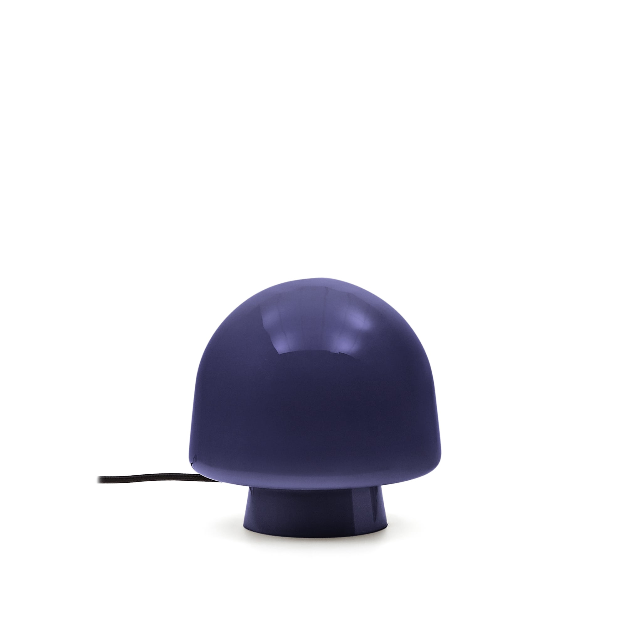 Kave Home Reig Bordlampe Rund Blå Glas ø20