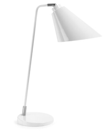 Kave Home Tipir Bordlampe Hvid Stål