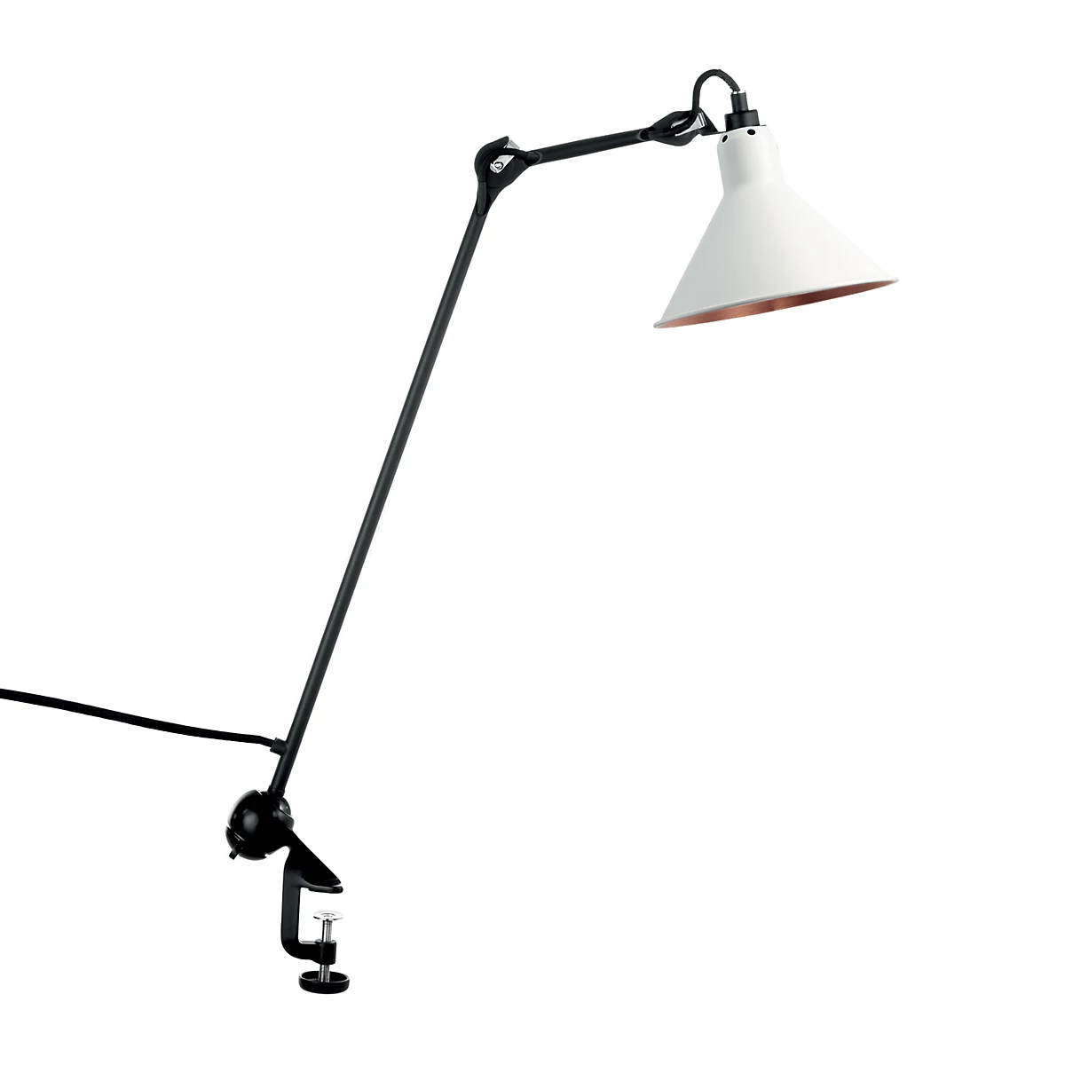 Lampe Gras 201 Arkitektlampe Sort Hvid Kobbe Inderskærmr