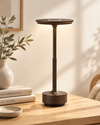 Led Bordlampe Ava  Mocca  Timers Batteri