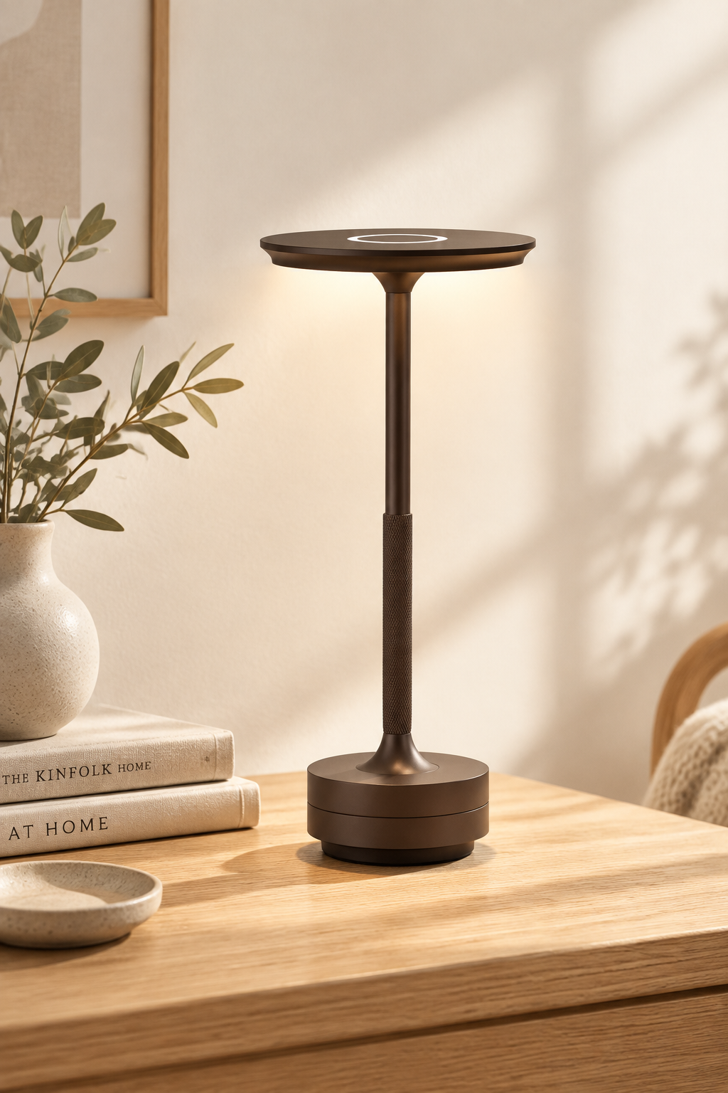 Led Bordlampe Ava Mocca Timers Batteri