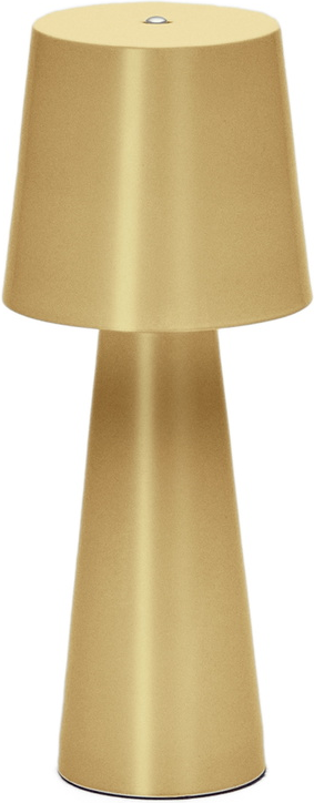 Led Bordlampe Kave Home Arenys Genopladelig Med Usb Opladning Guld Justerbar Lysstyrke H25xø10
