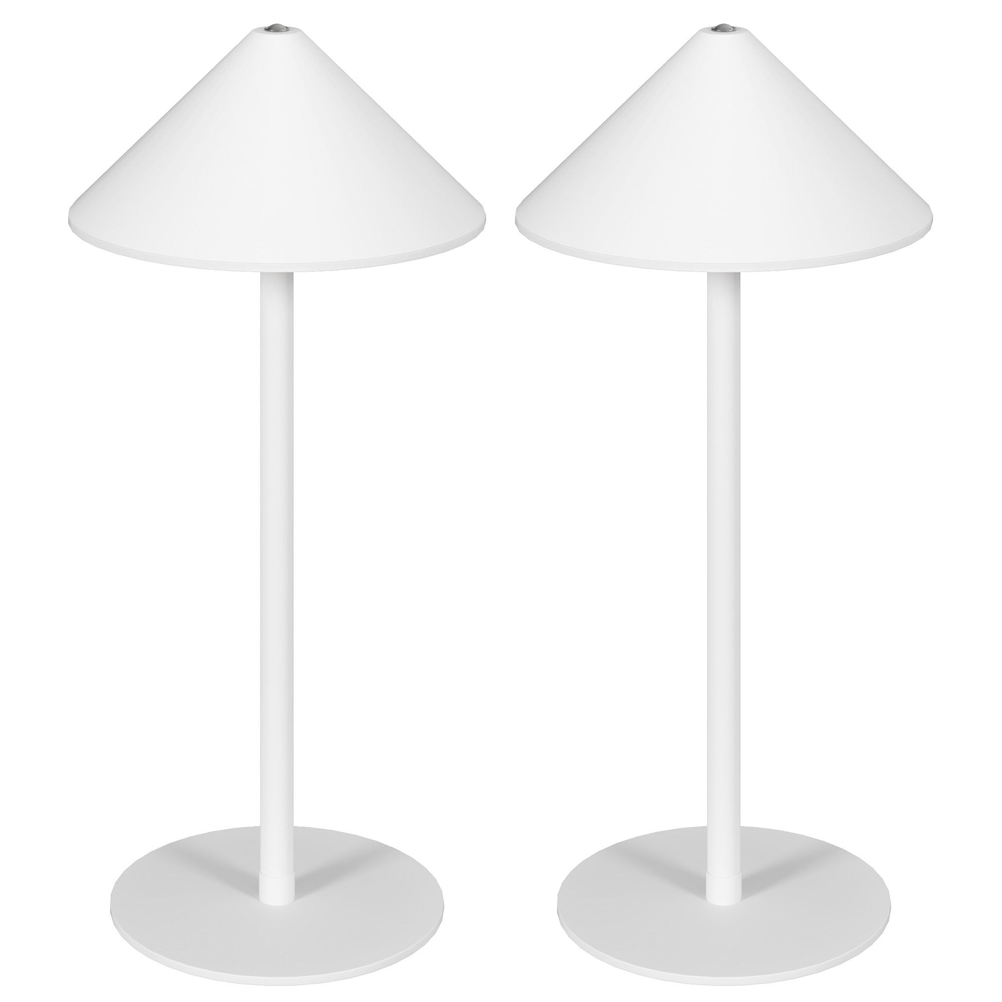Led Bordlampe Med Usb Kabel Berøringsafbryder Metal Genopladelig Hvid