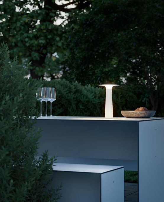 Lix Batterilampe Bordlampe Pearl White