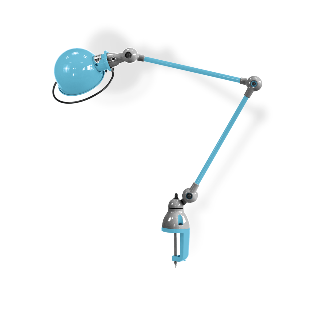 Loft D4040i Bordlampe Klemme Fra Jield Pastel Blue Blank Poleret