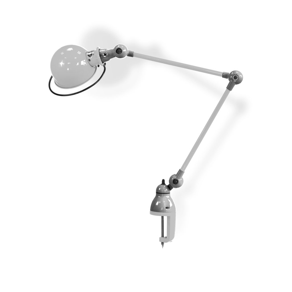 Loft D4040i Bordlampe Klemme Fra Jield Silver Grey Blank Poleret