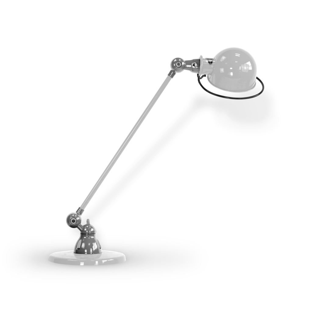 Loft D6000i Bordlampe Fra Jield Silver Grey Blank Poleret