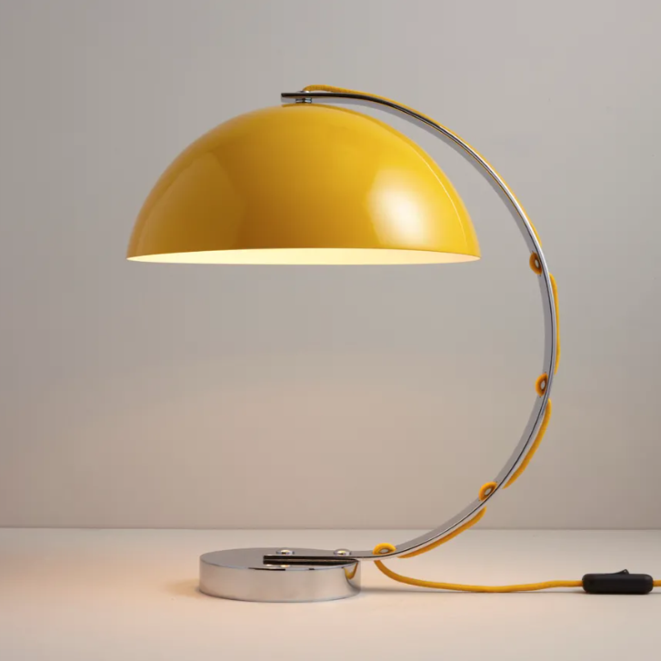 London Table Light Bordlampe Original Btc Gul Med Gul Stofledning