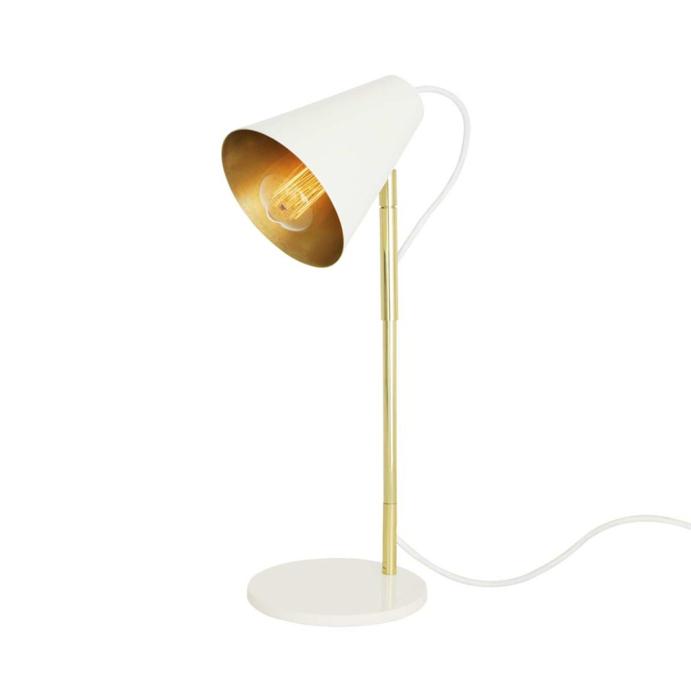Lusake Bordlampe Mullan Blank Hvid