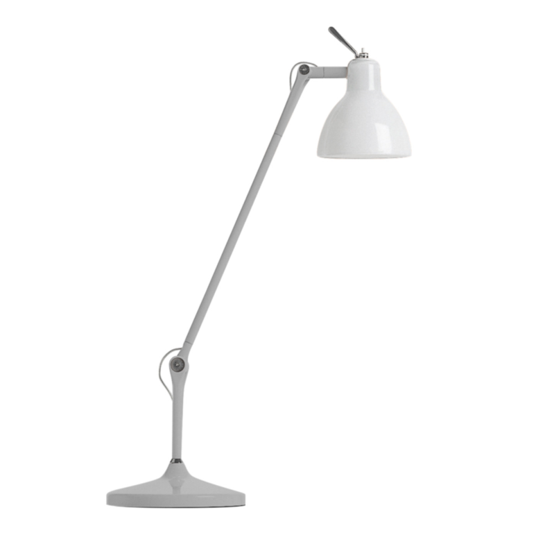 Luxy Bordlampe Fra Rotaliana Aluminium Blank Hvid