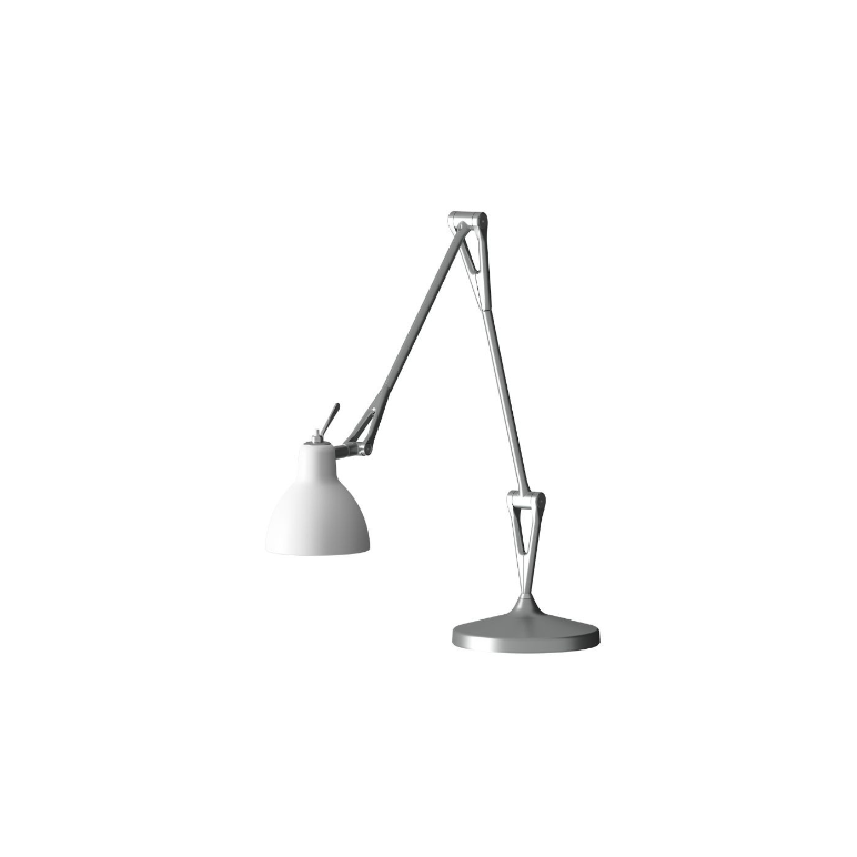 Luxy Bordlampe Fra Rotaliana Aluminum Blank Hvid