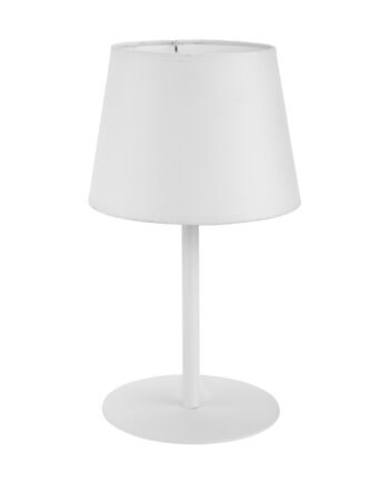 Maja Bordlampe Hvid Stof Hvid Metal