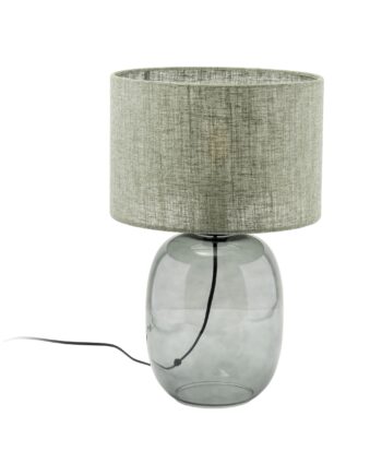 Melody Bordlampe Grøn Stof Grafit Glas