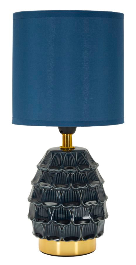 Moderne Bordlampe Keramik Jern And Stof 15x30x5