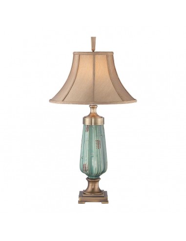 Monteverde Bordlampe Stål Keramik Tekstil H86 E27 Antik Messing Antik Grøn