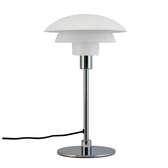 Morph D21 Bordlampe Hvid Krom