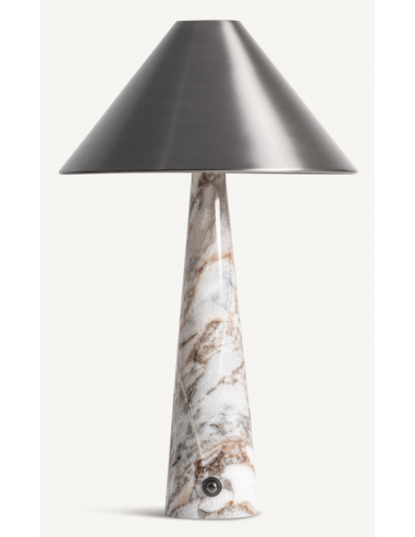 Nantua Bordlampe Marmor Messing H66 E27 Gråhvid Marmor Gråsort
