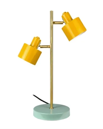 Ocean Bordlampe Skærme Karry Messing Turkis
