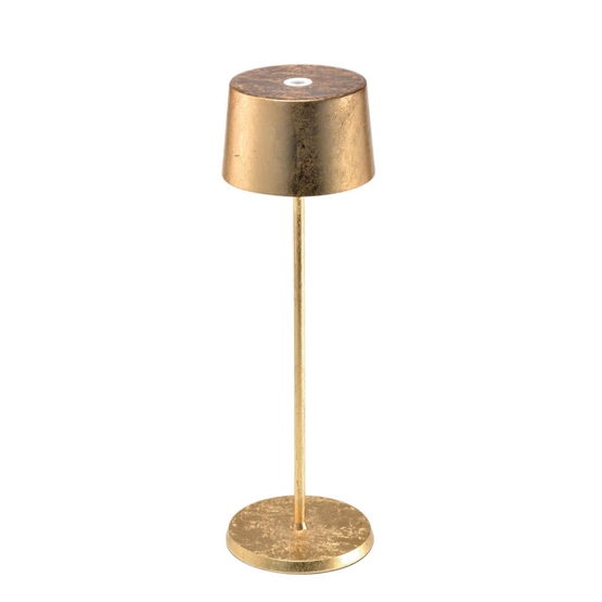 Olivia Batterilampe Bordlampe Antik Guld