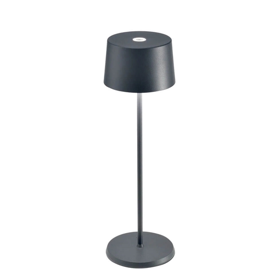Olivia Batterilampe Bordlampe Mørkegrå