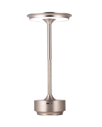 Opladelig Led Bordlampe Cct Touch Dæmpbar Sølv